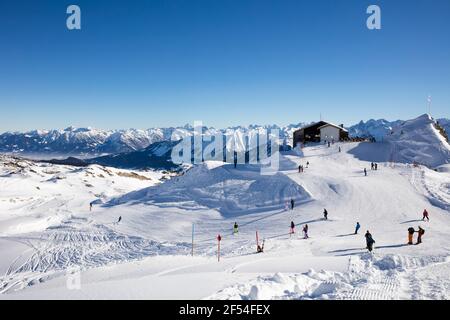 Geographie / Reisen, Österreich, Vorarlberg, Kleinwalsertal, Alpen, Gottesacker Hochplateau, Alpenpanorama, mou, Zusatz-Rechteklärung-Info-nicht-verfügbar Stockfoto