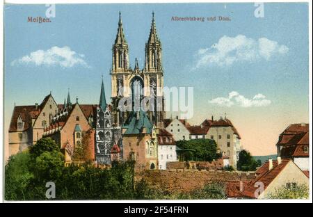 Königliche Albrechtsburg und Dom Meißen. Royal. Albrechtsburg und Dom Stockfoto