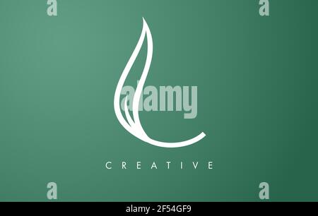 Elegantes L-Letter-Logo-Design mit Umriss Monogram Stil flach und minimalistisch Vektor-Buchstabe Symbol Illustration. Stock Vektor