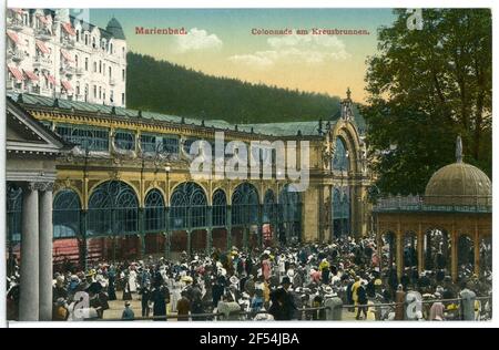 Kolonnade am Kreuz Brunnen Marienbad. Kreuzfontankolonnade (1888-1889) Stockfoto