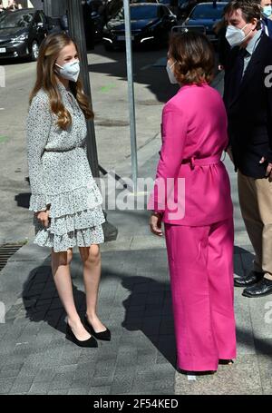 Madrid, Spanien. März 2021, 24th. Die Prinzessin von Asturien Leonor de Borbon während des 30th-jährigen Jubiläums des Instituto Cervantes in Madrid 24 March 2021 Credit: CORDON PRESS/Alamy Live News Stockfoto