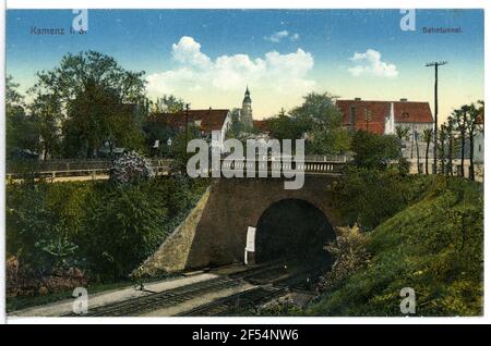 Bahntunnel Kamenz. Eisenbahntunnel Stockfoto