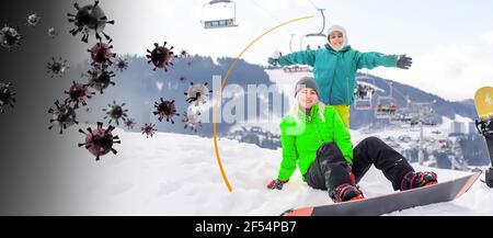 Starke Immunität - gesunde Familie. Glückliche Eltern mit Kindern vor Viren und Bakterien geschützt, Illustration Stockfoto