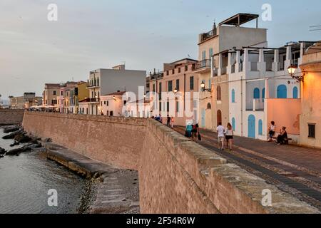 Geographie / Reisen, Italien, Sardinien, Altstadt von Alghero, Provinz Sassari, Italien, Additional-Rights-Clearance-Info-not-available Stockfoto