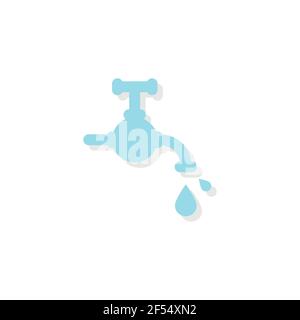 Tippen Sie auf das Symbol. Blaue Farbe. Vektor-Illustration, flaches Design Stock Vektor