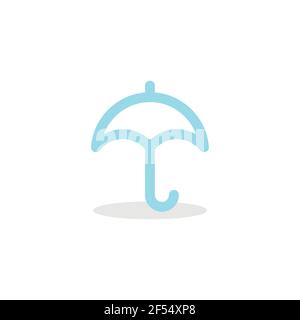 Umbrella-Symbol. Blaue Farbe. Vektor-Illustration, flaches Design Stock Vektor