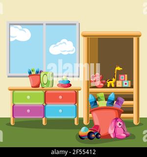 Kinder Spielzeug Kindergarten Stock Vektor
