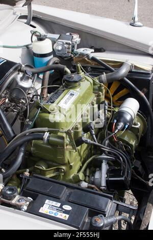 1984 Morris 1000 Motor bei Oldtimer-Rallye, Rhu, Argyll, Schottland Stockfoto