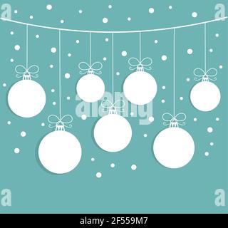 Weihnachten hängende Bälle Hintergrund Illustration Stock Vektor