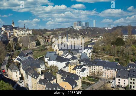 Luxemburg Stadt von Plateau Stockfoto