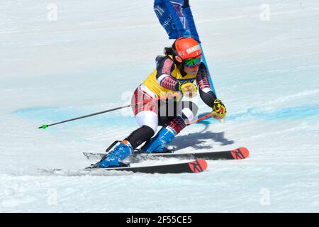 Livigno, Livigno, Italien, 24 Mär 2021, Federica Brignone im Einsatz während der Absolute Italian Alpine Ski Championships 2021, Alpinskirennen - Foto Giorgio Panacci / LM Stockfoto