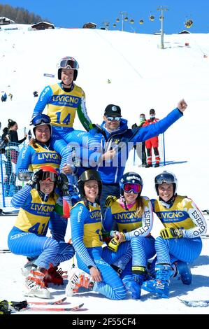 Livigno, Livigno, Italien, 24 Mär 2021, Esercito Italiano Ski Team während der Absolute Italian Alpine Ski Championships 2021, Alpin Ski Race - Photo Giorgio Panacci / LM Stockfoto