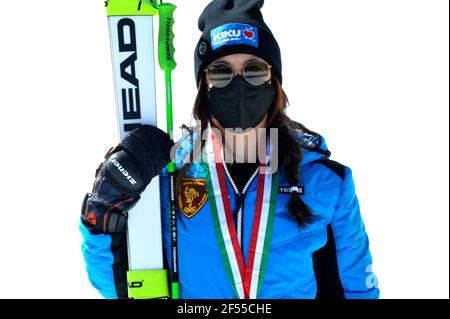 Livigno, Livigno, Italien, 24. März 2021, Caroline Pichler Dritte im Rahmen der Absolute Italian Alpine Ski Championships 2021, Alpinskirennen - Foto Giorgio Panacci / LM Stockfoto