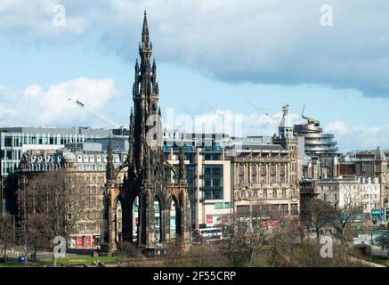 Edinburgh, Midlothian, Großbritannien. 24/3/2021 das St James Quarter - die mit Spannung erwartete £1 Milliarden Entwicklung befindet sich im Herzen von EdinburghÕs City ce Stockfoto