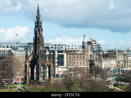 Edinburgh, Midlothian, Großbritannien. 24/3/2021 das St James Quarter - die mit Spannung erwartete £1 Milliarden Entwicklung befindet sich im Herzen von EdinburghÕs City ce Stockfoto