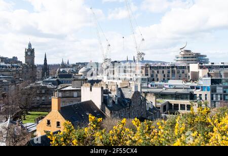 Edinburgh, Midlothian, Großbritannien. 24/3/2021 das St James Quarter - die mit Spannung erwartete £1 Milliarden Entwicklung befindet sich im Herzen von EdinburghÕs City ce Stockfoto