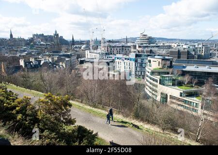 Edinburgh, Midlothian, Großbritannien. 24/3/2021 das St James Quarter - die mit Spannung erwartete £1 Milliarden Entwicklung befindet sich im Herzen von EdinburghÕs City ce Stockfoto