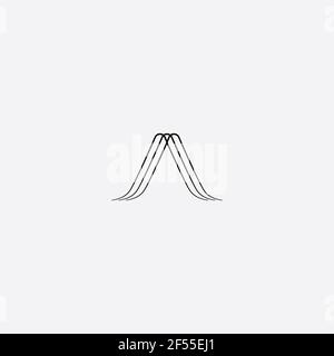 PrUnique Moderne geometrische kreative elegante Buchstaben EIN Logo Vorlage. Vektor icon.int Stockfoto