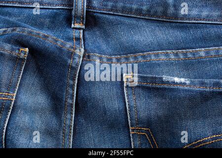 Blaue Jeans Gesäßtasche - Text Raum Stockfoto