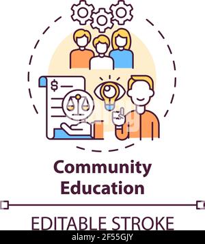 Symbol für gemeinschaftliches Bildungskonzept Stock Vektor
