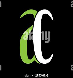 AC kombinieren Brief Logo Vektor-Vorlage. Creative AC Schriftartlogo. Stockfoto