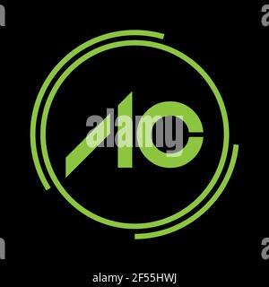 AC kombinieren Brief Logo Vektor-Vorlage. Creative AC Schriftartlogo. Stockfoto