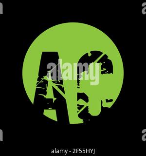 AC kombinieren Brief Logo Vektor-Vorlage. Creative AC Schriftartlogo. Stockfoto