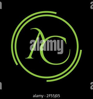 AC kombinieren Brief Logo Vektor-Vorlage. Creative AC Schriftartlogo. Stockfoto
