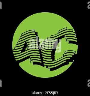 AC kombinieren Brief Logo Vektor-Vorlage. Creative AC Schriftartlogo. Stockfoto