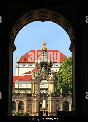 Zwinger Museum in Dresden. Sachsen, Deutschland, Europa. Stockfoto