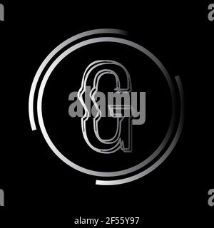 Buchstabe G moderne Form Logo Design Template Element Stockfoto