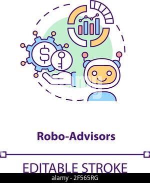 Robo-Advisors-Konzept-Icon Stockfoto