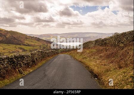 Blick vom 'Kampf' auf Windermere Stockfoto