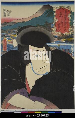 Kyoto: Der Schauspieler Nakamura Utaemon IV als Ishikawa Goemon, Leaf 30 aus der Serie: Die 53 Stationen der Tōkaidō. . Stockfoto