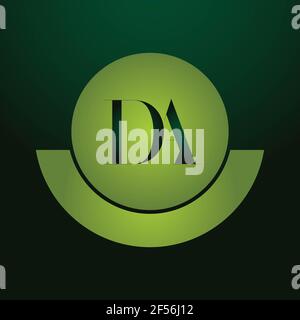 Anfangsbuchstaben des Monogramms da Logo Design Vektorvorlage. LOGO-Design MIT „DA Letter“ Stockfoto