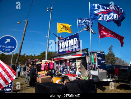 Eine Anti-Zensur-Kundgebung auf Cape Cod, USA. Bekämpfung der Zensur herausragen. Stockfoto