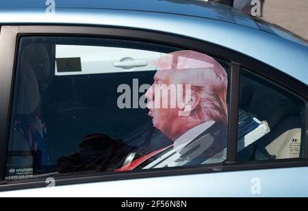 Eine Anti-Zensur-Kundgebung auf Cape Cod, USA. Bekämpfung der Zensur herausragen. Stockfoto