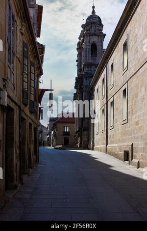 Historische Steingebäude, in Galicien Spanien Stockfoto