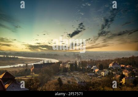 Panorama der Stadt Sandomierz, Polen. Stockfoto