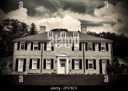 Georgian Revival House in Greenwood Gardens in Short Hills, NJ, USA Stockfoto