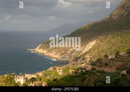 Nordöstlicher Teil der Küste Mallorcas, Serra de Tramuntana (Sierra de Tramontana) Stockfoto