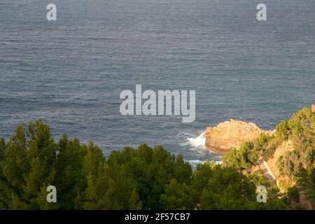 Nordöstlicher Teil der Küste Mallorcas, Serra de Tramuntana (Sierra de Tramontana) Stockfoto