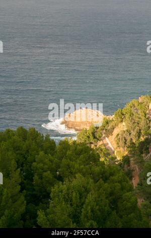 Nordöstlicher Teil der Küste Mallorcas, Serra de Tramuntana (Sierra de Tramontana) Stockfoto