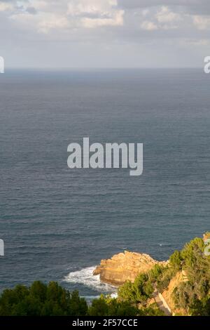 Nordöstlicher Teil der Küste Mallorcas, Serra de Tramuntana (Sierra de Tramontana) Stockfoto