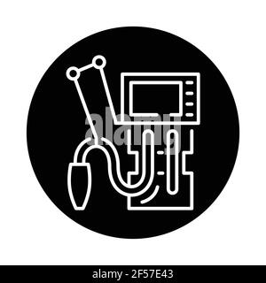 Künstliche Beatmung der Lunge Farbliniensymbol. Registrieren Sie sich für Webseite, mobile App, Schaltfläche, Logo. Bearbeitbare Kontur. Stock Vektor