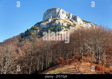 Gipfel des Klak, Herbstansicht von Mala Fatra, Karpaten, Slowakei Stockfoto