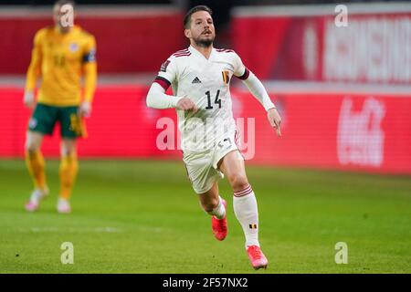 LEUVEN, BELGIEN - MÄRZ 24: Dries Mertens von Belgien während des WM-Qualifikationsspiel zwischen Belgien und Wales in Den Dreef am 24. März 2021 in Stockfoto