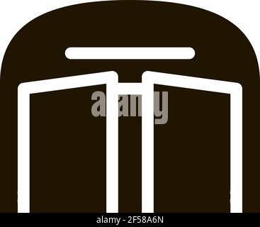 Eröffnung Auto Salon Symbol Vektor Glyphe Illustration Stock Vektor