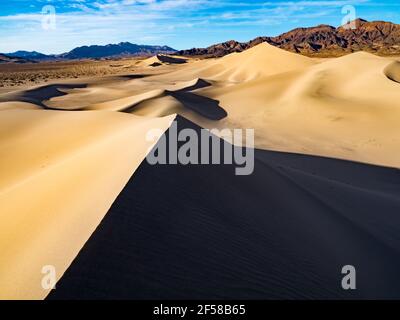 Die Ibex Dünen im abgelegenen Death Valley National Park, Kalifornien, USA Stockfoto