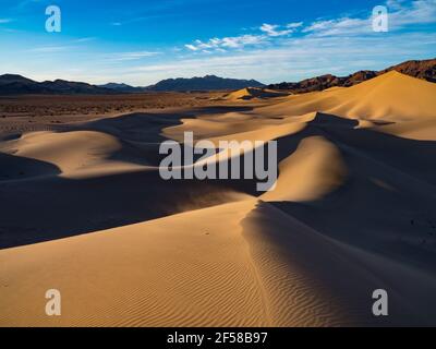 Die Ibex Dünen im abgelegenen Death Valley National Park, Kalifornien, USA Stockfoto